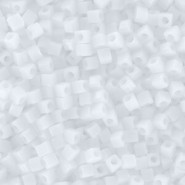 Miyuki square - cubes 1.8mm Beads - White opaque SB18-402